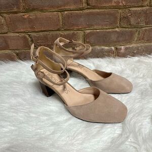 Sole Society Women’s Taupe Selby Suede Pump Size 6.5